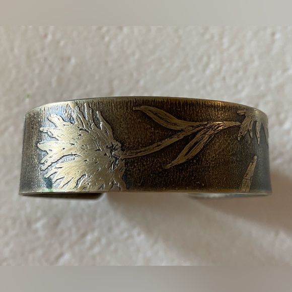 Embossed Bronze Cuff - Picture 1 of 7